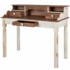 Wolf-Möbel Sekretär Maison - Akazie massiv - Akazie Stone / Antik Weiß -BÜROMÖBEL Verkaufsgeschäft 1000257240 220406 035 DETAILS P000000001000257240