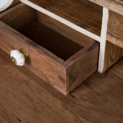 Wolf-Möbel Sekretär Maison - Akazie massiv - Akazie Stone / Antik Weiß -BÜROMÖBEL Verkaufsgeschäft 1000257240 220406 055 DETAILS P000000001000257240