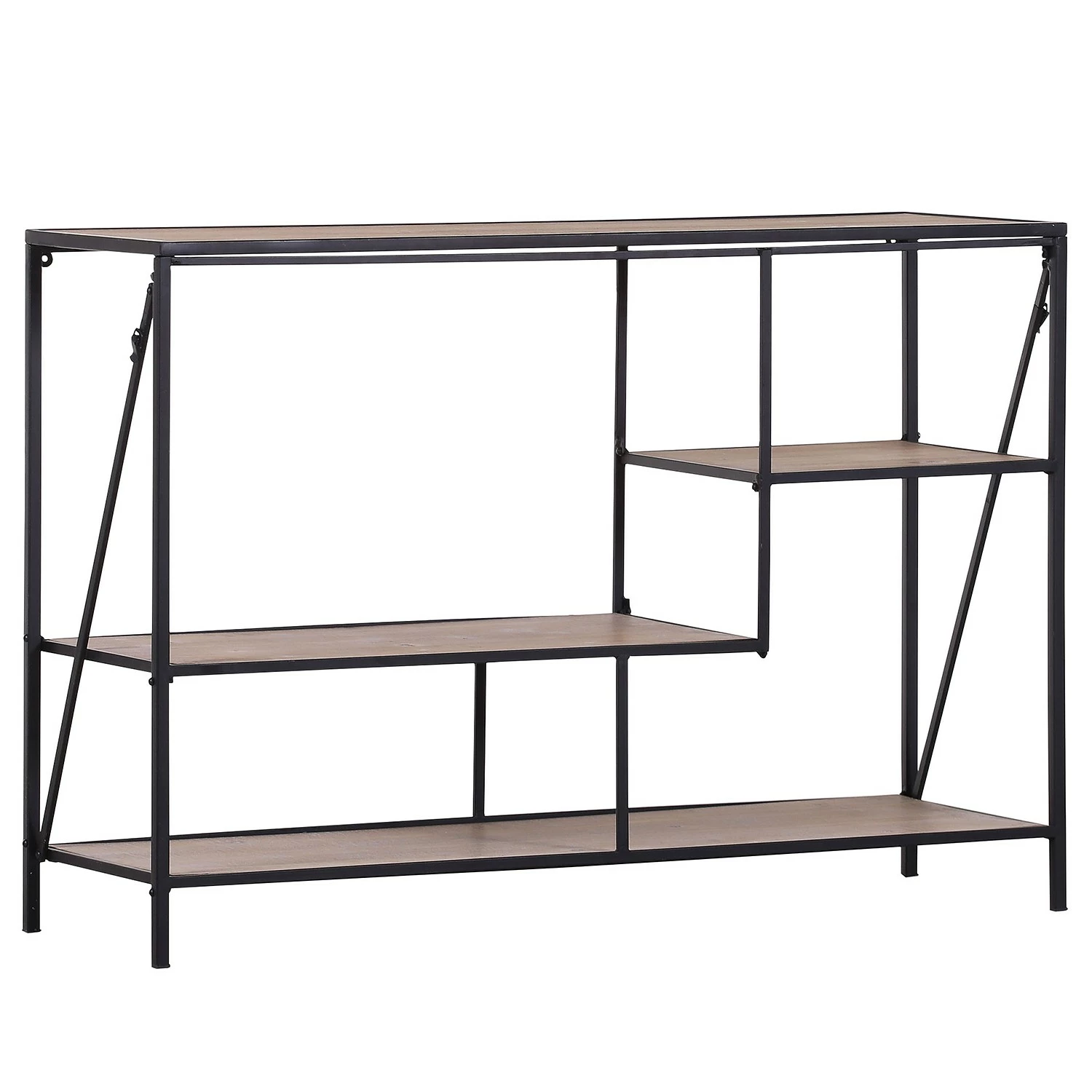 Red Living Regal Cap Cana I - Echtholzfurnier / Metall - Spießtanne / Schwarz 3 Red Living Regal Cap Cana I - Echtholzfurnier / Metall - Spießtanne / Schwarz