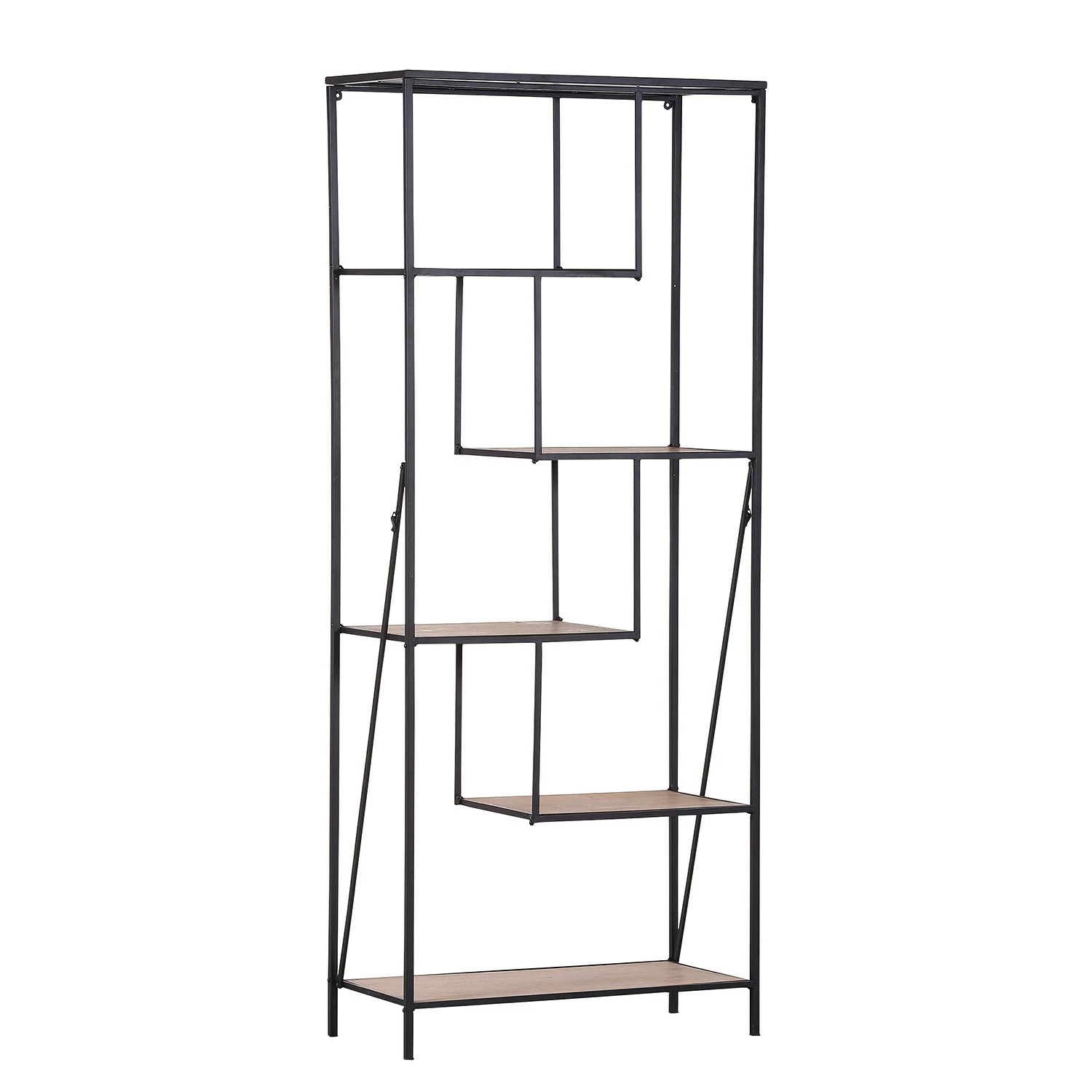 Red Living Regal Cap Cana II - Echtholzfurnier / Metall - Spießtanne / Schwarz 3 Red Living Regal Cap Cana II - Echtholzfurnier / Metall - Spießtanne / Schwarz