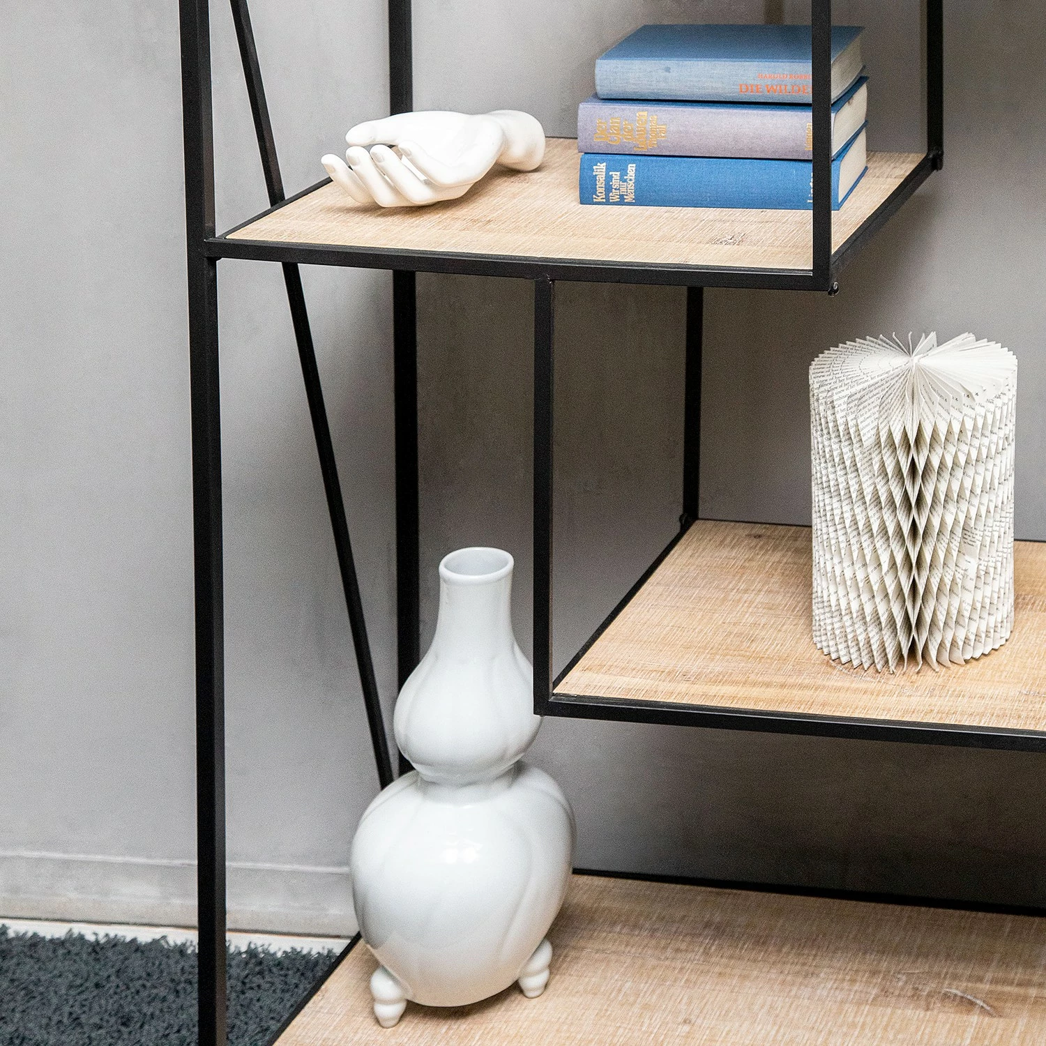 Red Living Regal Cap Cana II - Echtholzfurnier / Metall - Spießtanne / Schwarz 8 Red Living Regal Cap Cana II - Echtholzfurnier / Metall - Spießtanne / Schwarz – Bild 6