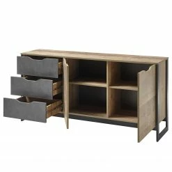 Red Living Sideboard Cocody II - Eiche Montana Dekor / Grau -BÜROMÖBEL Verkaufsgeschäft 1000261326 210426 09140200054 DETAILS P000000001000261326