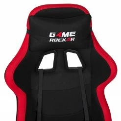 Duo Collection Gamingchair Game-Rocker G-10 II - Webstoff / Nylon - Rot / Schwarz -BÜROMÖBEL Verkaufsgeschäft 1000261339 210423 14042300034 DETAILS P000000001000261339
