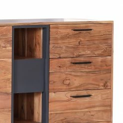 Naturoo Sideboard Manabi - Akazie massiv - Akazie / Anthrazit -BÜROMÖBEL Verkaufsgeschäft 1000261413 210430 11575400004 DETAILS P000000001000261413