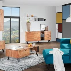 Naturoo Sideboard Manabi - Akazie massiv - Akazie / Anthrazit -BÜROMÖBEL Verkaufsgeschäft 1000261413 210702 12225600001 MOOD DETAILS P000000001000261413 mood