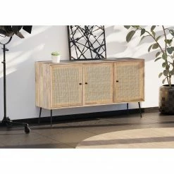 Naturoo Sideboard Maardu - Rattan / Mango massiv - Beige / Mango -BÜROMÖBEL Verkaufsgeschäft 1000261444 210616 14002800001 MOOD DETAILS P000000001000261444 mood
