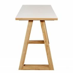 Jahnke Schreibtisch CLUB C 135 - Kerneiche Dekor / Weiß -BÜROMÖBEL Verkaufsgeschäft 1000261786 210426 09084400017 DETAILS P000000001000261786