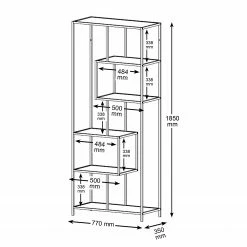 Red Living Regal Coogee I - Schwarz / Gold - Höhe: 185 cm -BÜROMÖBEL Verkaufsgeschäft 1000263276 210430 14473000081 SKETCH DETAILS P000000001000263276 sketch