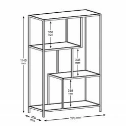 Red Living Regal Coogee I - Schwarz / Gold - Höhe: 114 cm -BÜROMÖBEL Verkaufsgeschäft 1000263280 210430 14473000103 SKETCH DETAILS P000000001000263280 sketch
