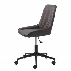 Red Living Bürodrehstuhl Dela II - Kunstleder / Metall - Dunkelbraun / Schwarz -BÜROMÖBEL Verkaufsgeschäft 1000267003 210615 08401000006 DETAILS P000000001000267003