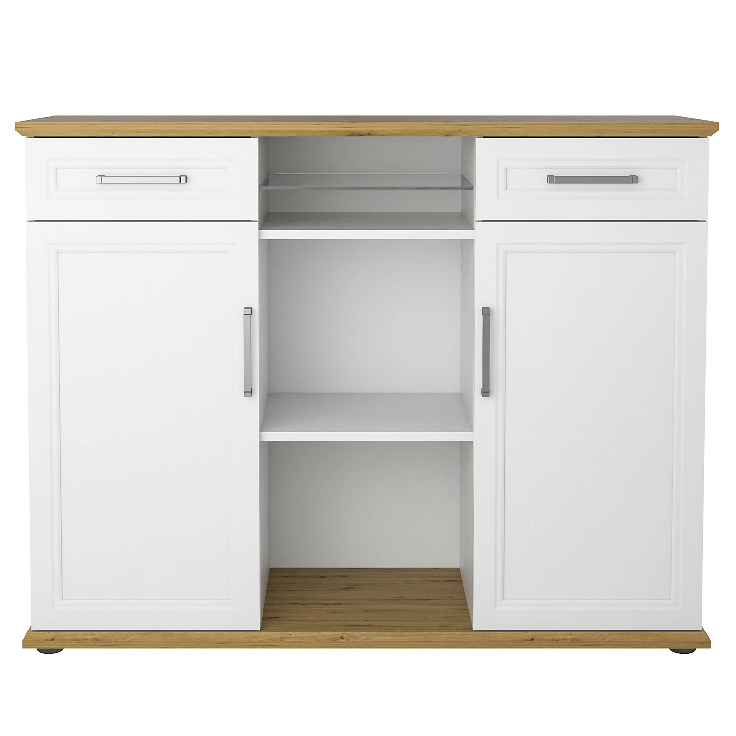 Maja Möbel Aktenschrank VILLO II - Weiß / Asteiche Dekor 7 Maja Möbel Aktenschrank VILLO II - Weiß / Asteiche Dekor – Bild 5