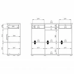 Maja Möbel Aktenschrank VILLO II - Weiß / Asteiche Dekor 15 Maja Möbel Aktenschrank VILLO II - Weiß / Asteiche Dekor -BÜROMÖBEL Verkaufsgeschäft 1000269011 210610 16245500131 SKETCH DETAILS P000000001000269011 sketch