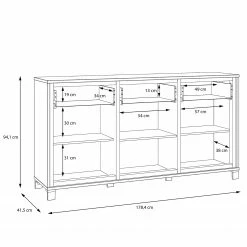 Red Living Sideboard Egan II - Eiche Artisan Dekor / Eiche Schwarz Dekor -BÜROMÖBEL Verkaufsgeschäft 1000270221 210609 06154100077 SKETCH DETAILS P000000001000270221 sketch