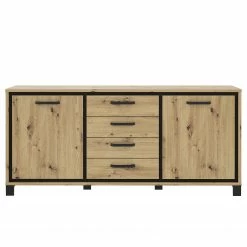 Red Living Sideboard Egan I - Eiche Artisan Dekor / Eiche Schwarz Dekor -BÜROMÖBEL Verkaufsgeschäft 1000270237 210609 06155900193 DETAILS P000000001000270237