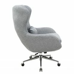 Furnitive Bürosessel Barnard - Webstoff / Metall - Hellgrau / Chrom -BÜROMÖBEL Verkaufsgeschäft 1000272605 220614 040 DETAILS P000000001000272605