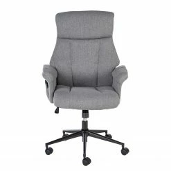 Furnitive Massagebürostuhl Barking - (mit Massagefunktion) - Flachgewebe / Metall - Grau / Schwarz -BÜROMÖBEL Verkaufsgeschäft 1000272622 220609 030 DETAILS P000000001000272622