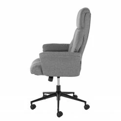 Furnitive Massagebürostuhl Barking - (mit Massagefunktion) - Flachgewebe / Metall - Grau / Schwarz -BÜROMÖBEL Verkaufsgeschäft 1000272622 220609 035 DETAILS P000000001000272622