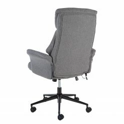 Furnitive Massagebürostuhl Barking - (mit Massagefunktion) - Flachgewebe / Metall - Grau / Schwarz -BÜROMÖBEL Verkaufsgeschäft 1000272622 220609 040 DETAILS P000000001000272622