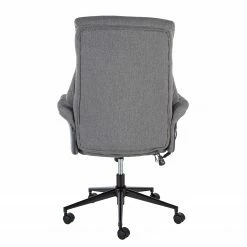 Furnitive Massagebürostuhl Barking - (mit Massagefunktion) - Flachgewebe / Metall - Grau / Schwarz -BÜROMÖBEL Verkaufsgeschäft 1000272622 220609 045 DETAILS P000000001000272622