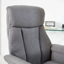 Furnitive Massagebürostuhl Barking - (mit Massagefunktion) - Flachgewebe / Metall - Grau / Schwarz -BÜROMÖBEL Verkaufsgeschäft 1000272622 220628 030 DETAILS P000000001000272622