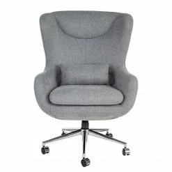 Furnitive Massagebürostuhl Barnard - (mit Massagefunktion) - Webstoff / Metall - Hellgrau / Chrom -BÜROMÖBEL Verkaufsgeschäft 1000272624 220629 030 DETAILS P000000001000272624