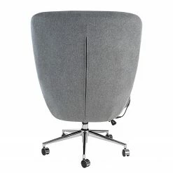 Furnitive Massagebürostuhl Barnard - (mit Massagefunktion) - Webstoff / Metall - Hellgrau / Chrom -BÜROMÖBEL Verkaufsgeschäft 1000272624 220629 050 DETAILS P000000001000272624
