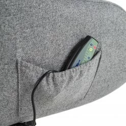 Furnitive Massagebürostuhl Barnard - (mit Massagefunktion) - Webstoff / Metall - Hellgrau / Chrom -BÜROMÖBEL Verkaufsgeschäft 1000272624 220629 070 DETAILS P000000001000272624