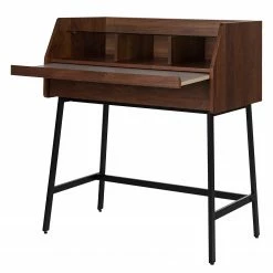 Loftscape Sekretär Noora - Walnuss / Schwarz -BÜROMÖBEL Verkaufsgeschäft 1000272893 220331 031 DETAILS P000000001000272893