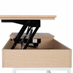 Loftscape Schreibtisch Neutra - (höhenverstellbar) - Eiche Dekor / Matt Weiß -BÜROMÖBEL Verkaufsgeschäft 1000272894 220329 041 DETAILS P000000001000272894