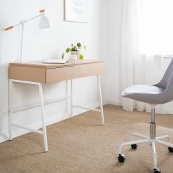Loftscape Schreibtisch Neutra - (höhenverstellbar) - Eiche Dekor / Matt Weiß -BÜROMÖBEL Verkaufsgeschäft 1000272894 220520 020 MOOD DETAILS P000000001000272894 mood