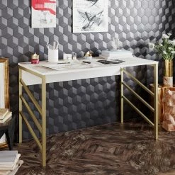 Red Living Schreibtisch Aneta - Marmor Weiß Dekor -BÜROMÖBEL Verkaufsgeschäft 1000273390 210615 12562600013 MOOD DETAILS P000000001000273390 mood