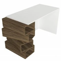 Red Living Schreibtisch Bela - Weiß / Walnuss Dekor -BÜROMÖBEL Verkaufsgeschäft 1000273391 210615 12562600022 DETAILS P000000001000273391