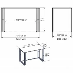 Red Living Schreibtisch Andel - Marmor Weiß Dekor -BÜROMÖBEL Verkaufsgeschäft 1000273396 210615 12562700029 SKETCH DETAILS P000000001000273396 sketch