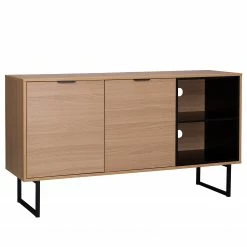 Loftscape Sideboard Borsh - Echtholzfurnier - Eiche / Schwarz -BÜROMÖBEL Verkaufsgeschäft 1000273420 210611 15405300132 DETAILS P000000001000273420