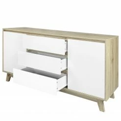 Norrwood Sideboard Jano - Weiß / Eiche Artisan Dekor -BÜROMÖBEL Verkaufsgeschäft 1000273498 210615 13505800058 DETAILS P000000001000273498