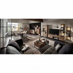 Red Living Sideboard Meevoo II - Eiche Rustikal Dekor / Graphit -BÜROMÖBEL Verkaufsgeschäft 1000273888 211022 131557000023 MOOD DETAILS P000000001000273888 mood