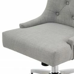 Bürostuhl Caney - Flachgewebe / Metall - Hellgrau / Chrom -BÜROMÖBEL Verkaufsgeschäft 1000274199 211126 132905000048 DETAILS P000000001000274199