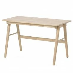 Mørteens Schreibtisch Chassy - Esche Furnier / Gummibaum massiv - Kernesche