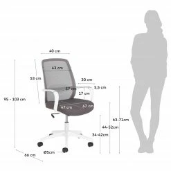 Fredriks Bürostuhl Melby - Grauweiß -BÜROMÖBEL Verkaufsgeschäft 1000274888 210623 13373900026 SKETCH DETAILS P000000001000274888 sketch