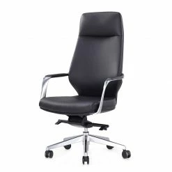 Loftscape Bürostuhl Maia - Kunstleder / Aluminium - Schwarz / Silber