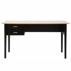 Norrwood Schreibtisch Ted - Eiche Hell Dekor / Schwarz -BÜROMÖBEL Verkaufsgeschäft 1000275391 210624 11464500021 DETAILS P000000001000275391