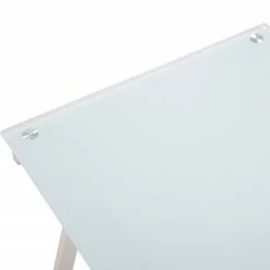 Loftscape Schreibtisch Mahia - Glas / Aluminium - Weiß -BÜROMÖBEL Verkaufsgeschäft 1000275401 210624 11464600044 DETAILS P000000001000275401