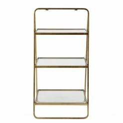 Red Living Regal Kajsa - Glas / Metall - Antik Gold -BÜROMÖBEL Verkaufsgeschäft 1000275622 210630 12464800079 DETAILS P000000001000275622