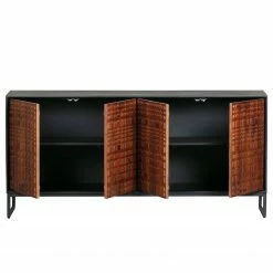 Red Living Sideboard Dynk - Sheesham massiv - Sheesham / Schwarz -BÜROMÖBEL Verkaufsgeschäft 1000275674 210630 12481700341 DETAILS P000000001000275674
