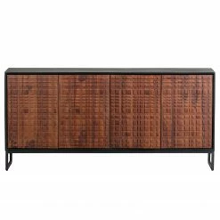 Red Living Sideboard Dynk - Sheesham massiv - Sheesham / Schwarz -BÜROMÖBEL Verkaufsgeschäft 1000275674 210630 12481700342 DETAILS P000000001000275674