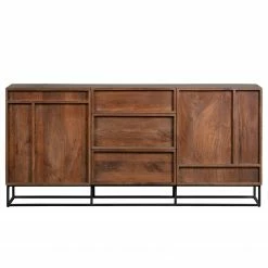 Red Living Sideboard Borro II - Mango massiv / Metall - Mango / Schwarz -BÜROMÖBEL Verkaufsgeschäft 1000275686 210630 12482400419 DETAILS P000000001000275686