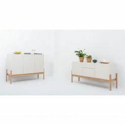 Studio Copenhagen Highboard Cooby - Muschelweiß / Eiche Hell -BÜROMÖBEL Verkaufsgeschäft 1000276945 211015 083004000024 MOOD DETAILS P000000001000276945 mood