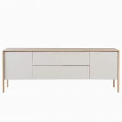Studio Copenhagen Sideboard Maayka II - Eiche teilmassiv - Mushroom Creme / Eiche Hell -BÜROMÖBEL Verkaufsgeschäft 1000277388 220713 030 DETAILS P000000001000277388