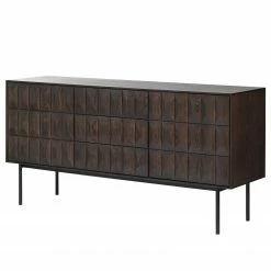Red Living Sideboard Limes - Eiche massiv / Metall - Eiche Dunkel / Schwarz
