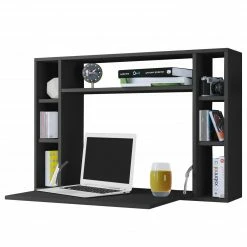 VCM Wandschreibtisch Wandila - Schwarz